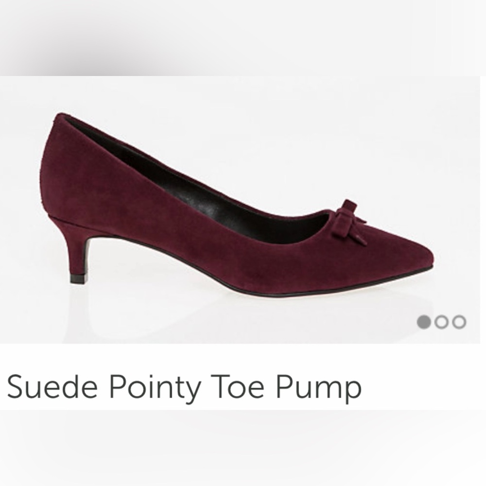 Le chateau burgundy suede kitten heels